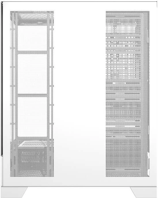 Kasë Darkflash DY451L, Big Tower, pa ventilatorë, ATX, xham i temperuar, e bardhë