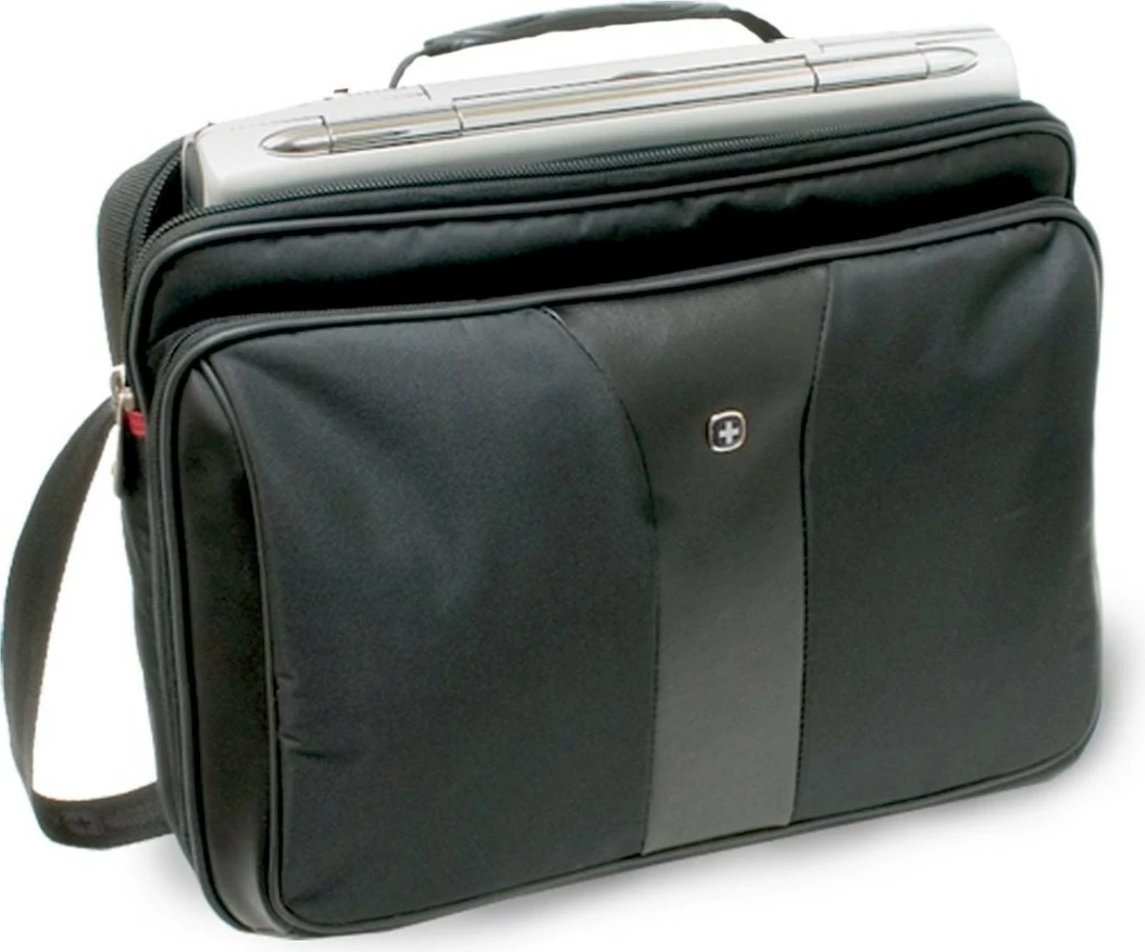 Set biznesi 2 pjesësh Wenger Patriot, trolley 17 inç me çantë notebook 15.4 inç, e zezë