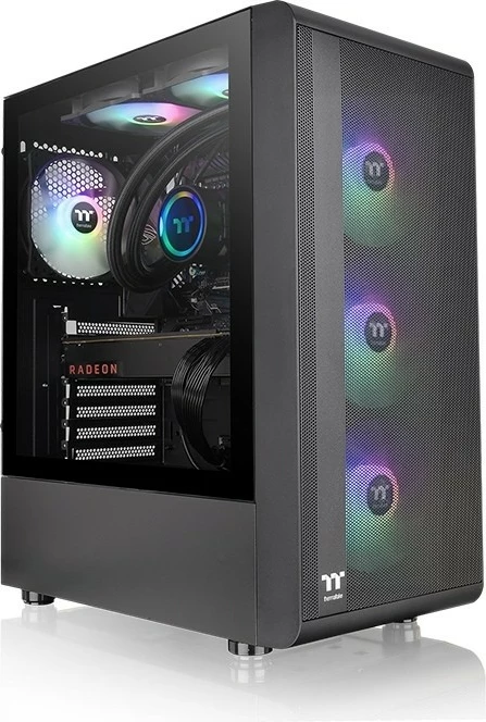 Kasë Thermaltake S200 Tempered Glass ARGBx3, Midi Tower, e zezë