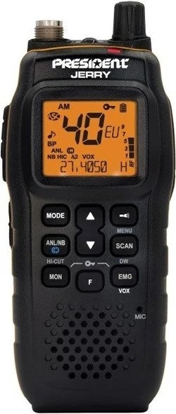 Radio CB portabile PRESIDENT Jerry, AM/FM, me ekran, e zezë