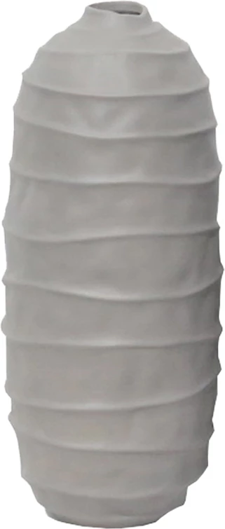 Vazo dekorative qeramike, ngjyrë gri, 14x14x33cm