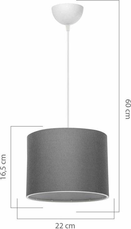 Dritë tavani PWL-1115 Ε27 gri-bardhë D22x16,5cm