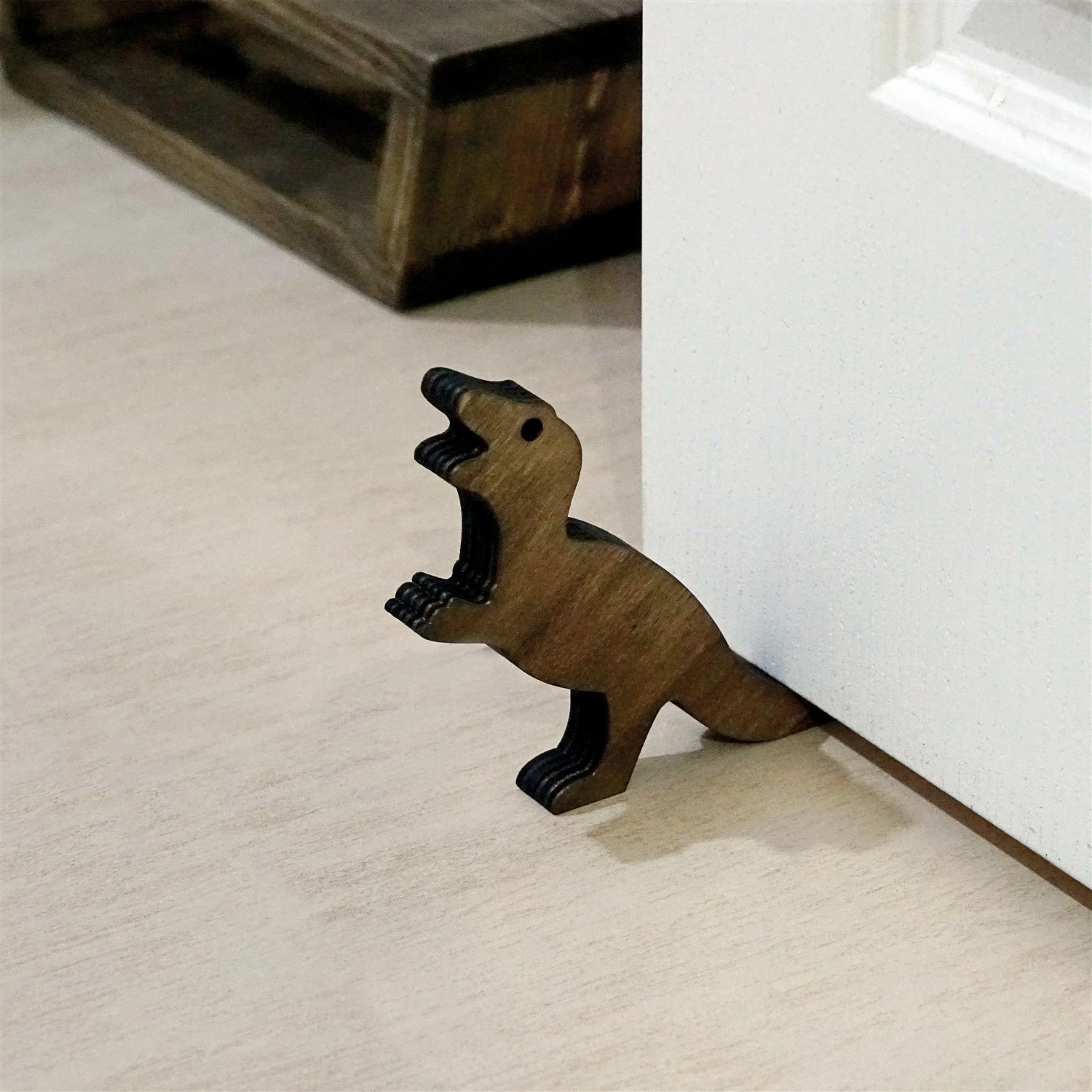 Ndalesë dere prej druri, dizajn Aberto, ngjyrë bronzi, MEH150, 13x2x15cm (2 copë)