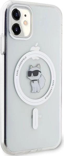Mbështjellës Karl Lagerfeld IML Choupette MagSafe për iPhone 11/Xr, Transparent
