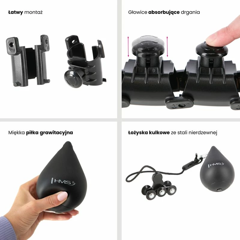 Hula hoop me peshë HMS HHW01, i zi