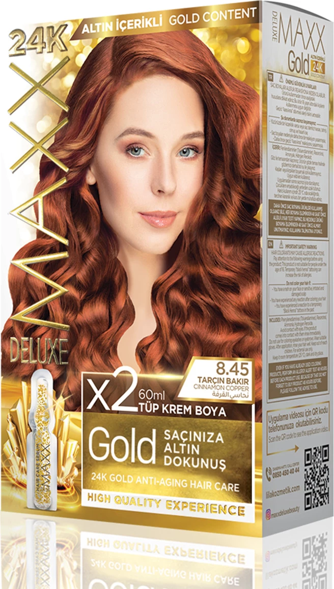 Ngjyrë për flokë MAXX GOLD SET 8.45 Cinnamon Copper, 50 ml