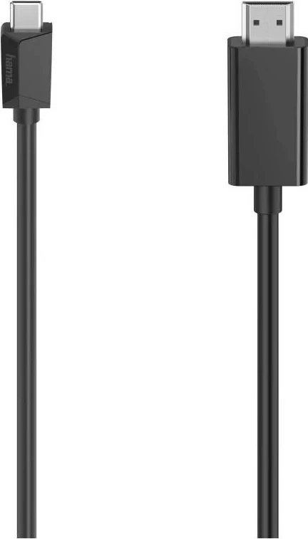 Kabel Hama, USB-C në HDMI, 4K 1,5m, i zi