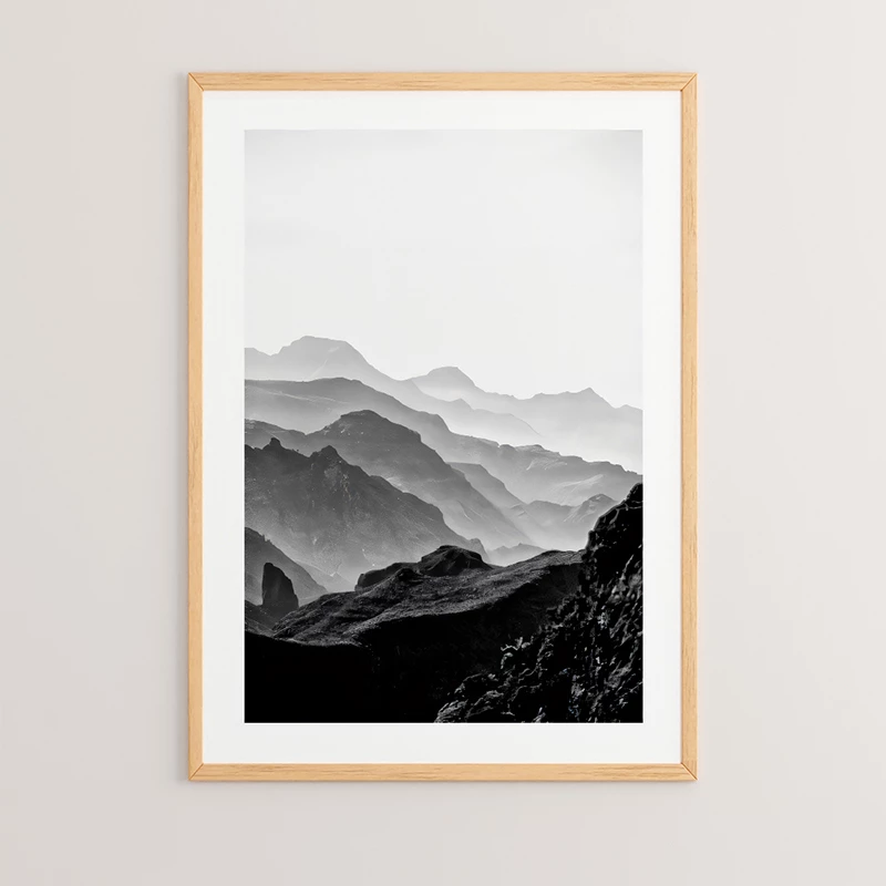 Pikturë muri në kornizë Molde, print digjital, shumëngjyrëshe, 33x1.5x48cm