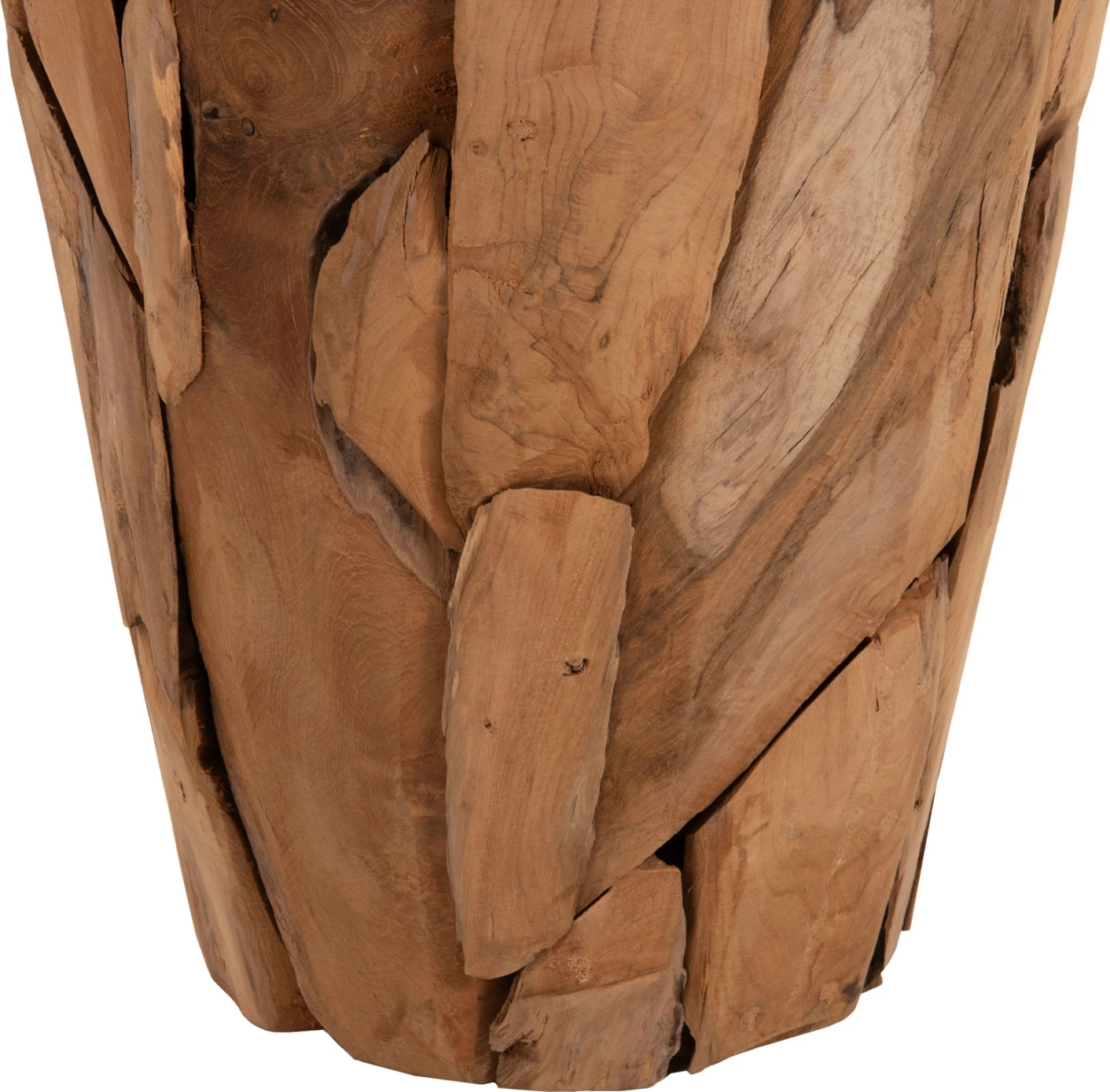 Vazo dekorative ZENIA FH7919 copa të ricikluara druri tik ngjyrë natyrale Φ30x60Hcm