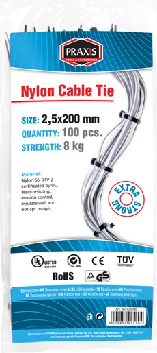 Lidhëse Plastike 2.5x200 925200 100/set