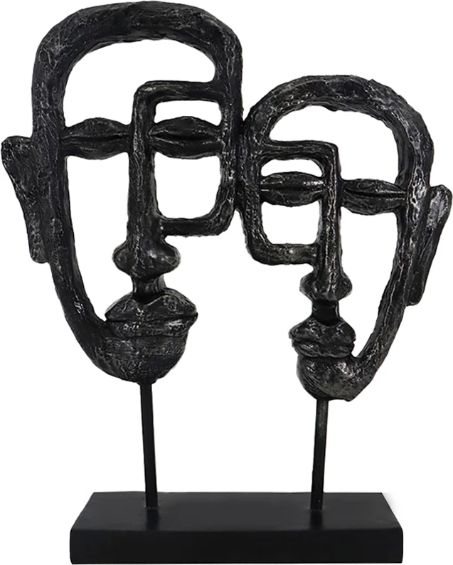 Dekor totem i zi, polirezine, 23x6x28cm