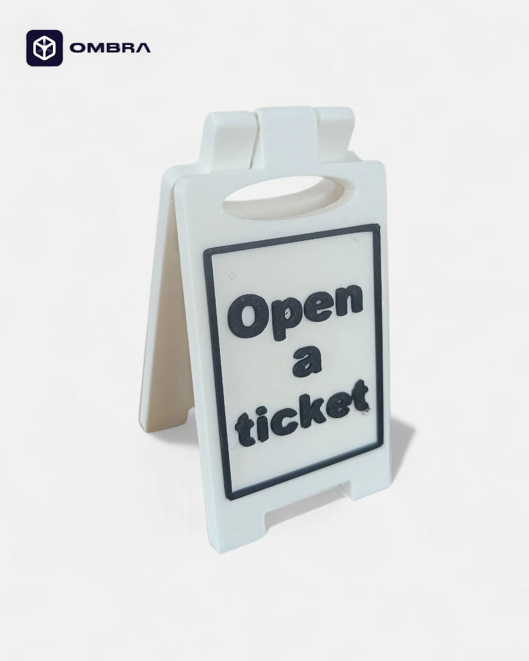 Tabelë "Open a ticket" - bardhe