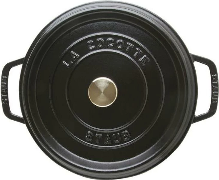 Kaserolë rrumbullake për pjekje, Zwilling Staub, 40500-241-0, 24 cm, e zezë