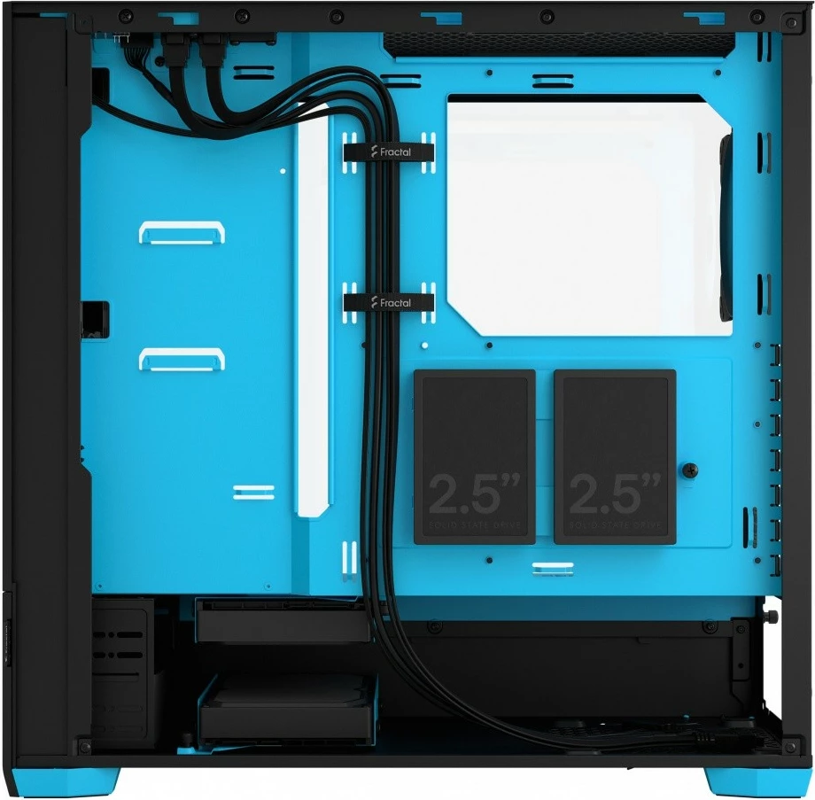 Kasë Fractal Design Pop Air TG Clear Tint RGB Cyan Core, Midi Tower, ATX, Micro ATX, Mini ITX, e zezë/cyan