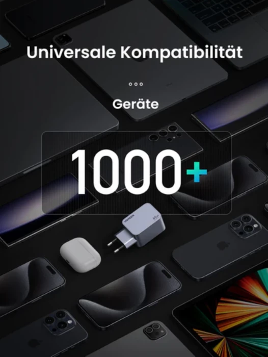 Karikues USB-C/USB-A UGREEN Nexode Pro 65W, 3-port, me kabllo USB-C 100W 1.5m, gri