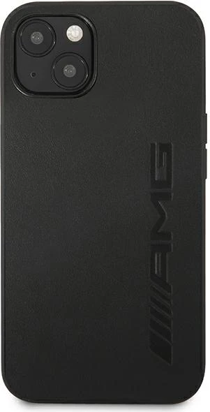 Mbështjellës Mercedes AMG AMHCP14SDOLBK për iPhone 14 6.1", lëkurë, i zi