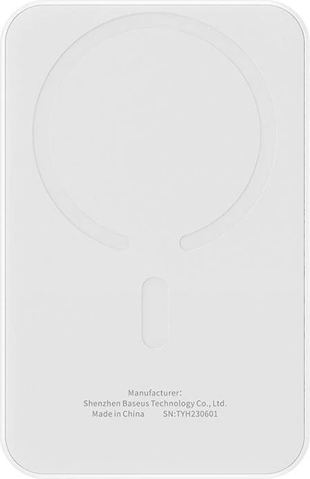 Powerbank Baseus P10022107223-00, 5000mAh, USB-C 20W, i bardhë