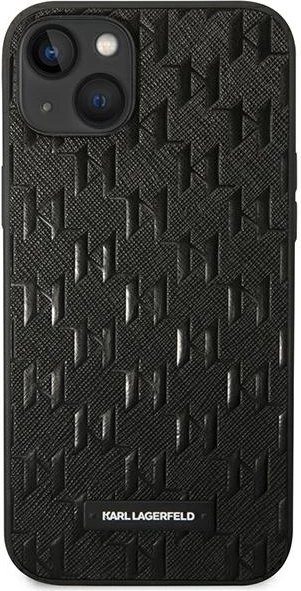 Mbështjellës Karl Lagerfeld KLHCP14MSAKLHPK për iPhone 14 Plus 6.7", Saffiano Mono Metal Logo, i zi