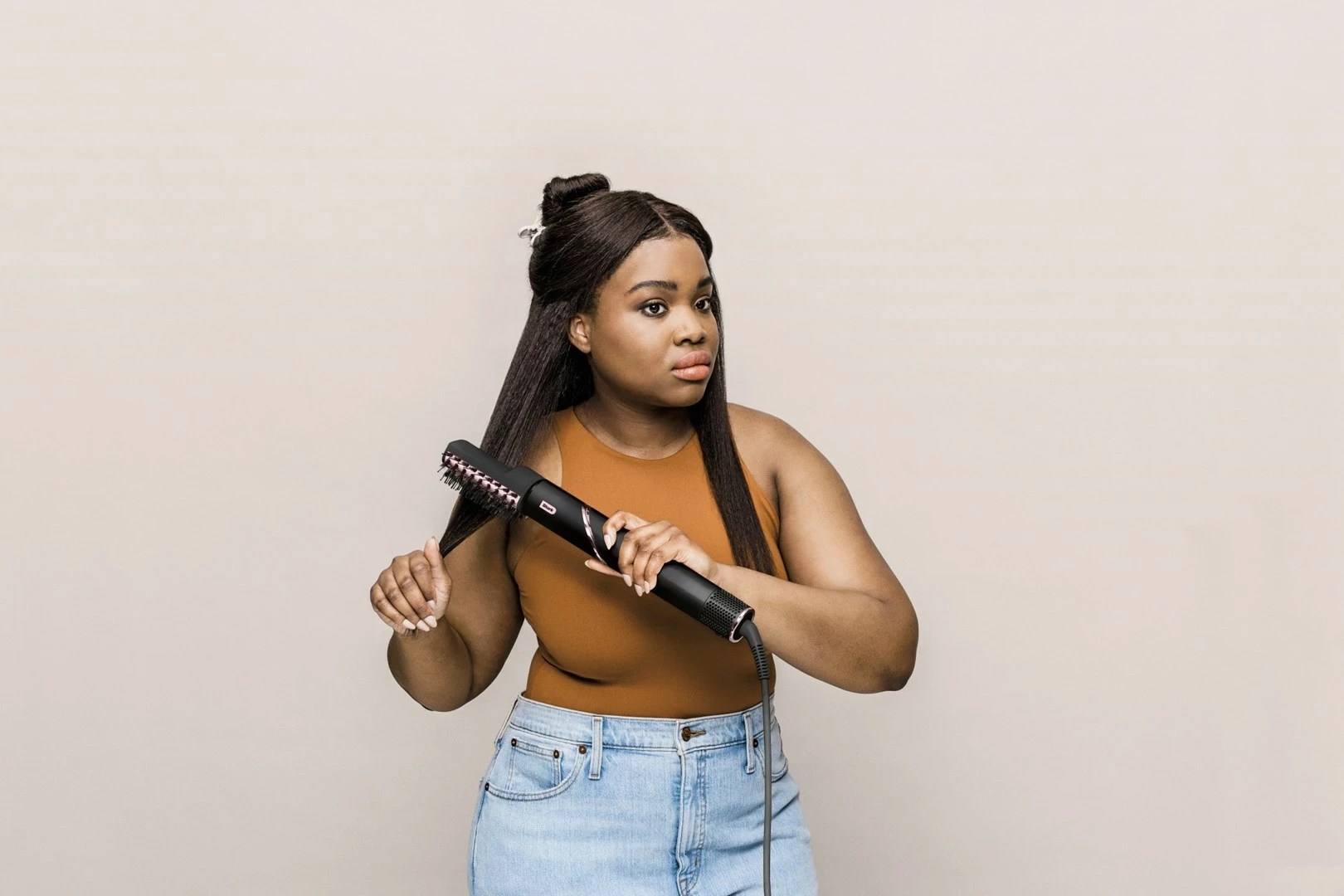 Stiluese për floke Multistyler Shark FlexStyle 5-in-1, 1400W, e zezë/ rozë