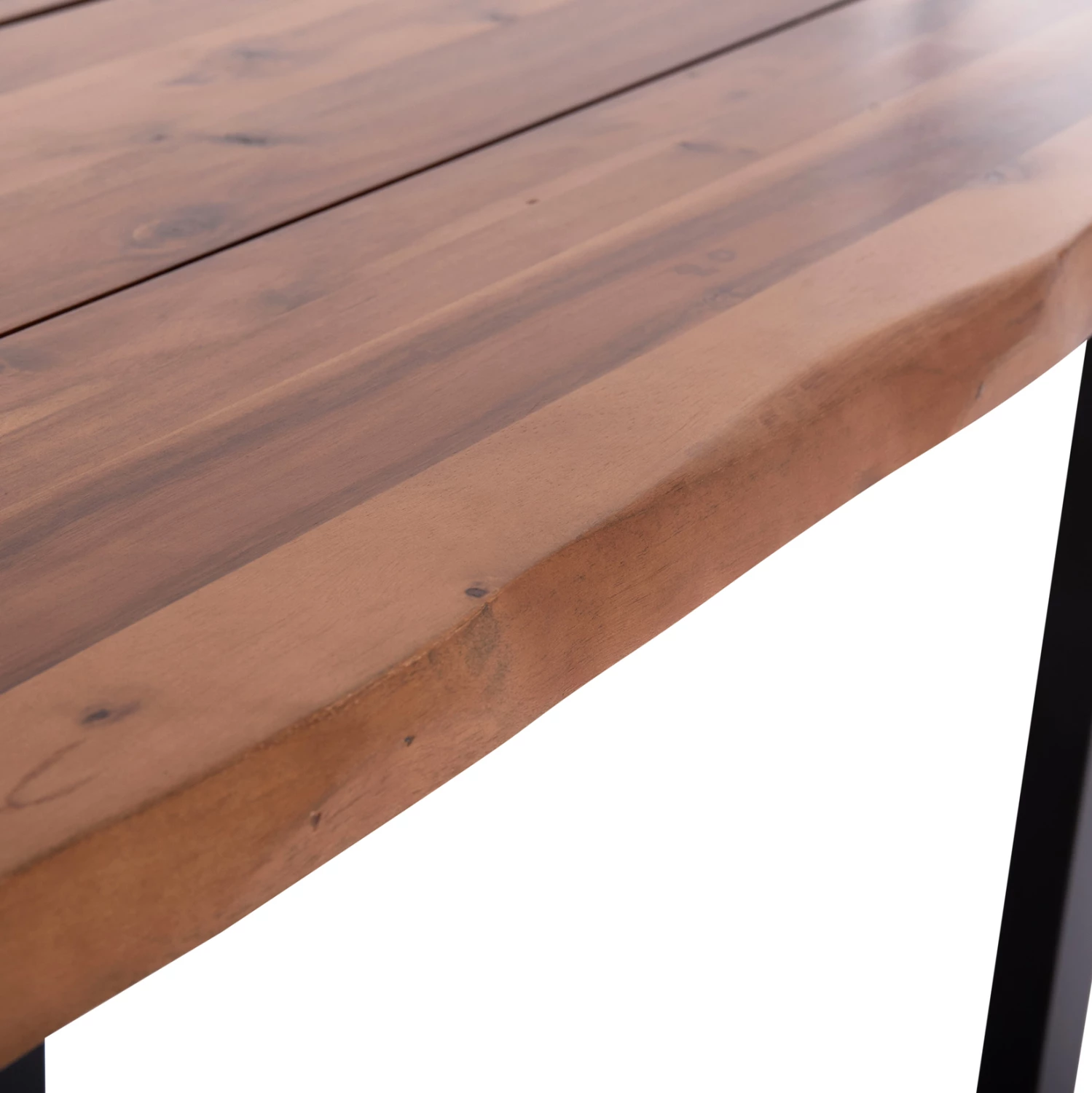 Tavolinë ngrënieje për jashtë, dru akacie, këmbë metalike, FRIGGO FH6297.01, 160x80x77cm