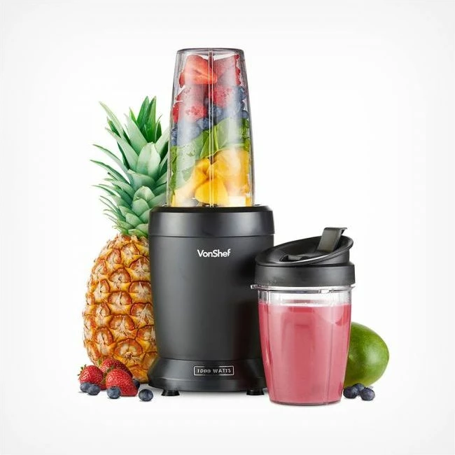 Blender Vonshef UltraBlend 1000W, 800ml+500ml, set 2 gota, i zi mat