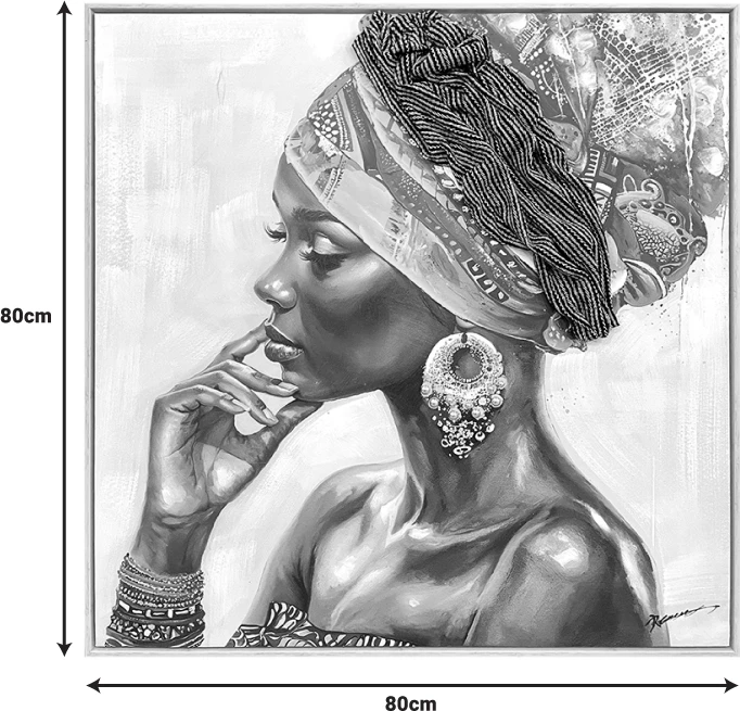 Pikturë në kanavacë Jalo Ι me kornizë, shumëngjyrëshe, 80x3.5x80cm