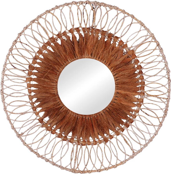 Pasqyrë Cermine Inart, ngjyrë natyrale, D80x12cm