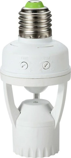 Soket llambë me sensor lëvizjeje dhe errësire Maclean MCE24, 360°, e bardhë