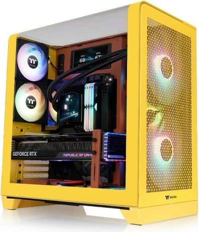 Kasë Thermaltake View 390 Air, Midi Tower, Butter Caramel, xham i temperuar, RGB
