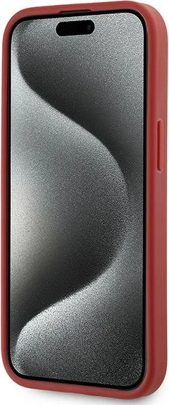 Mbështjellës Karl Lagerfeld Diagonal Quilted Script për iPhone 15/14/13, e kuqe