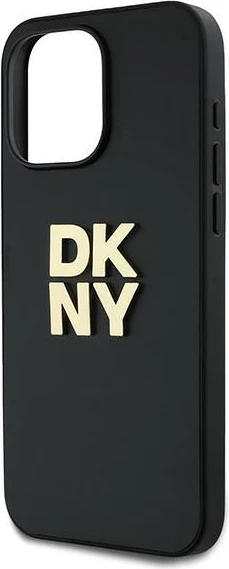 Mbështjellës DKNY Wrist Strap Stock Logo për iPhone 15 Pro Max, i zi