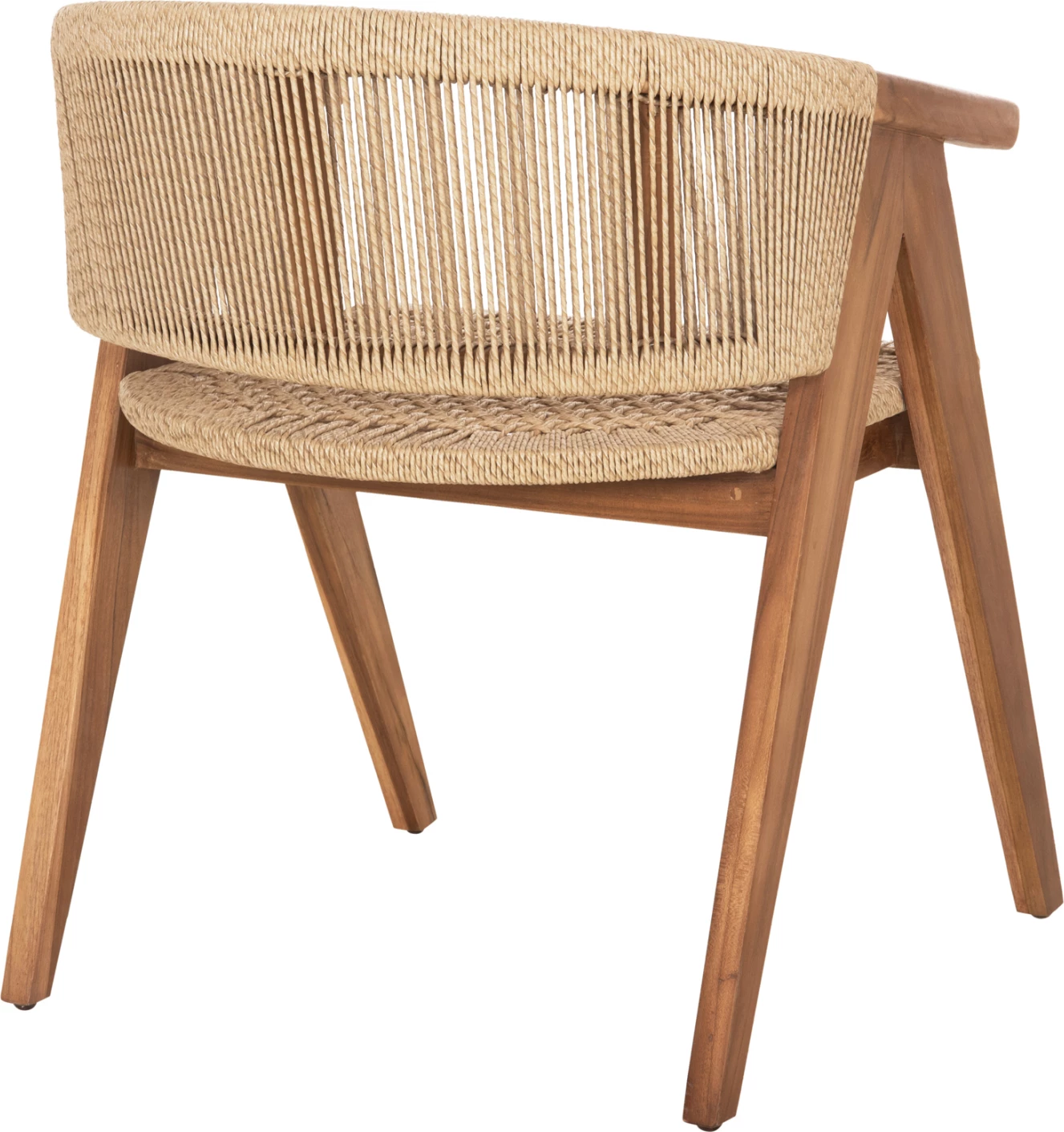 Karrige ngrënieje BRANN, dru tik natyral, litar sintetik, 62x58x77cm