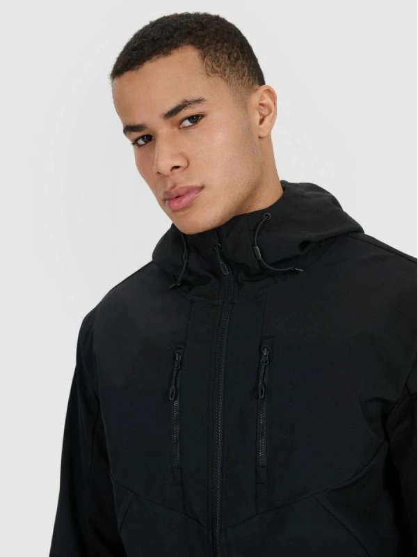 Jakne softshell për meshkuj 4F, e zezë