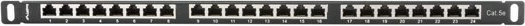 Patch panel Lanberg PPS5-0024-B, 24 porta, CAT 5e, 0.5U, i zi