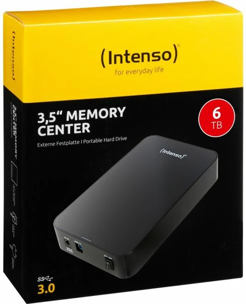 Hard disk i jashtëm INTENSO Memory Center 6TB 3.5" USB 3.0, i zi