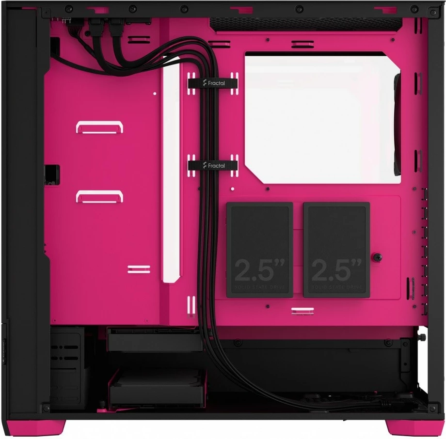 Kasë Fractal Design Pop Air Core TG Clear Tint RGB, Midi Tower, ATX, Micro ATX, Mini ITX, e zezë/magenta