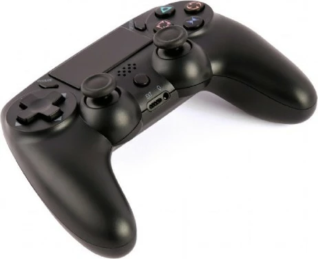 Gamepad pa tela, Gembird, JPD-PS4BT-01-BK, Bluetooth, për PS4 dhe PC, me vibrim, zi