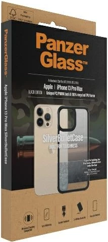 Mbështjellës PanzerGlass ClearCase për iPhone 13 Pro Max, antibakterial, Military Grade, transparent rozë