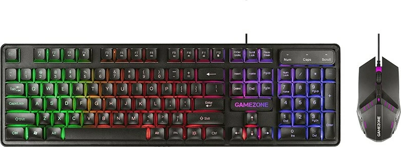Set tastierë dhe Maus gaming, Tracer Boost TRAKLA47475, mekanike, me kabllo USB, ndriçim LED RGB, QWERTY English (US), maus 800–1600 DPI 6 butona, e zezë, set