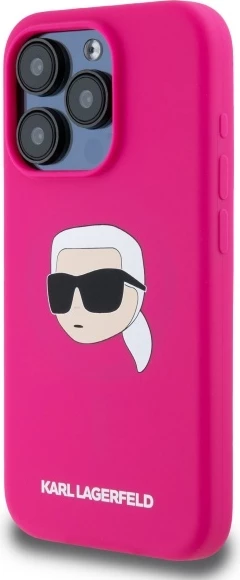 Mbështjellës Karl Lagerfeld KLHMP15XSKHPPLF për iPhone 15 Pro Max 6.7", MagSafe, fuchsia