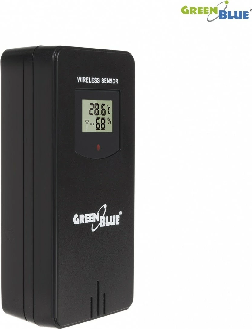 Stacion moti pa tela GreenBlue GB526 me ekran ngjyrë, i zi