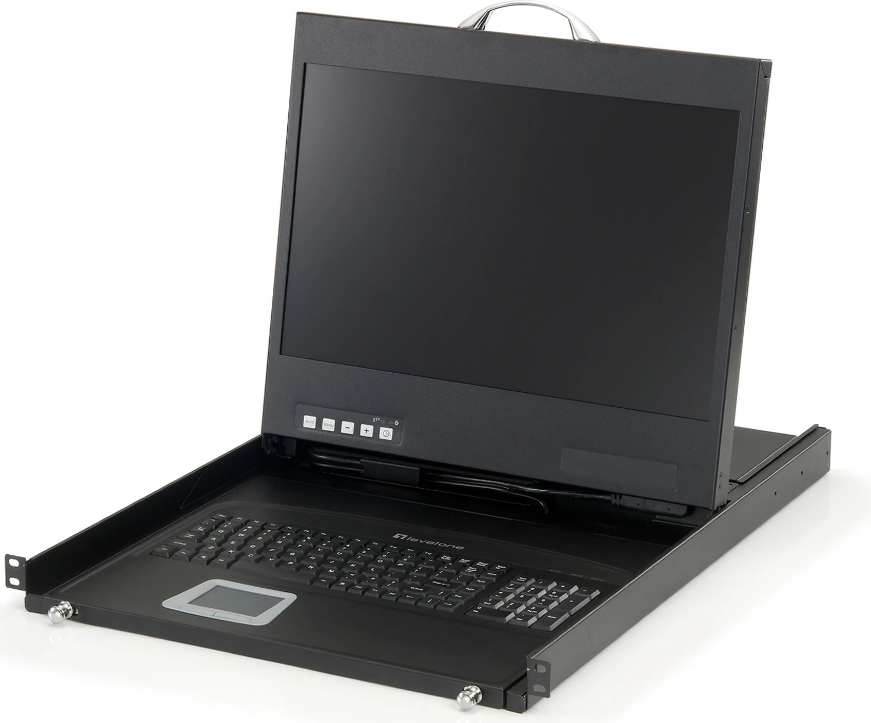 Konsolë KVM LevelOne 19" LCD, Tastierë FR, 1440 x 900, TFT