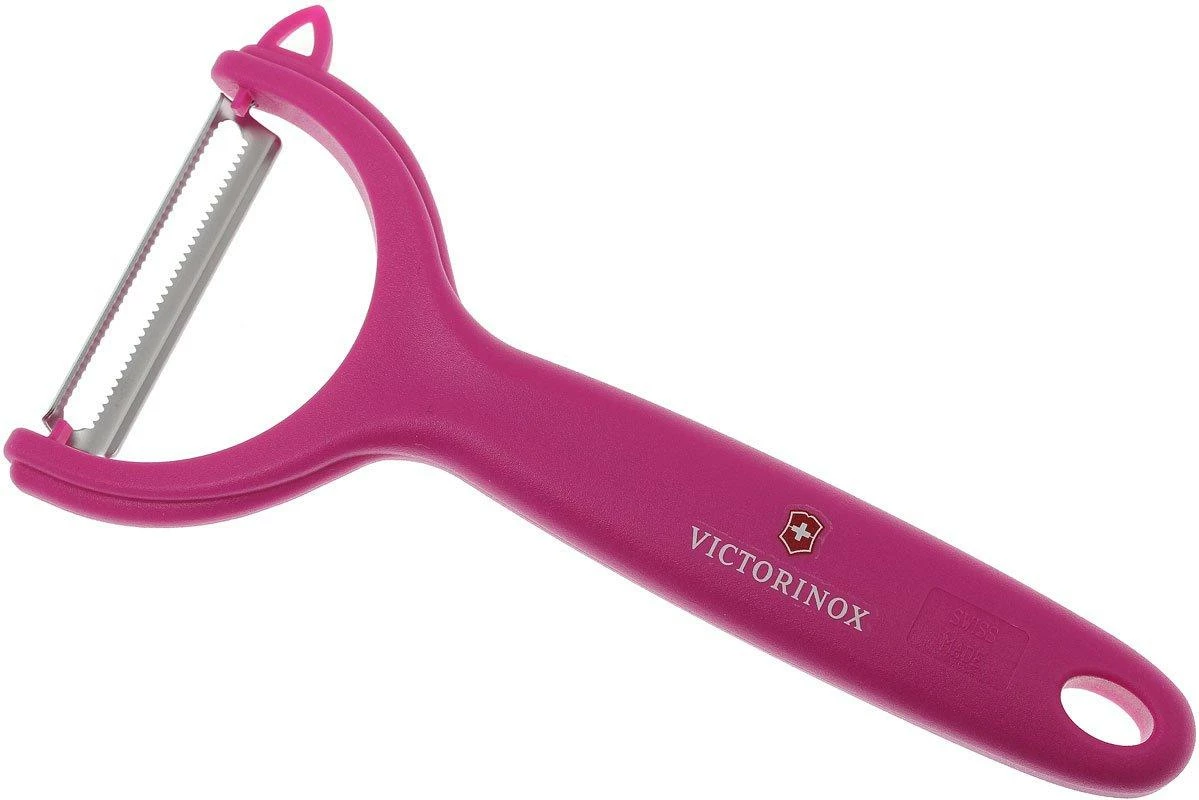 Qëruese domatesh dhe kiwi, me çelik inox e dhëmbëzuar Victorinox, rozë