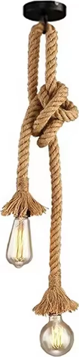 Llambë tavani me dy drita Ropily I metal-llitar natyral D2x100cm