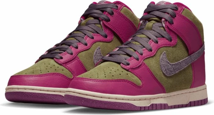 Atlete për femra Nike Dunk High, ngjyrë vjollcë dhe kafe