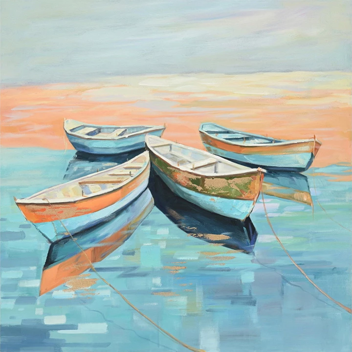 Pikturë kanavacë Boatty, shumëngjyrëshe, 100x3x100cm