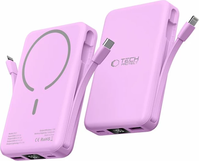 Powerbank Tech-Protect PB31 LifeMag 10000mAh, MagSafe, Violet