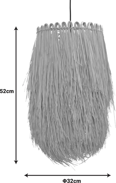 Dritë tavani rattan natyrale D32χ52cm