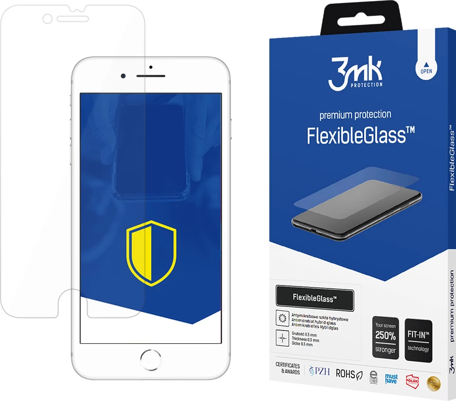 Mbrojtës ekrani hibrid 3mk FlexibleGlass për iPhone 8, Transparent