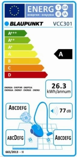 Fshesë me korrent pa qese Blaupunkt VCC301, 1.2L, HEPA 13, 700W, zi/blu/gri/bardhë